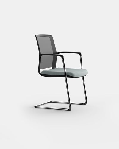Sedia visitatore contemporanea - TOSCA M PT SL BR - IBEBI - da interno / in tessuto / in polipropilene