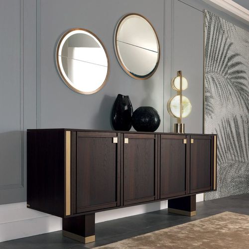 Specchio a muro - OP/10801 - ZANABONI - contemporaneo / rotondo / in bronzo