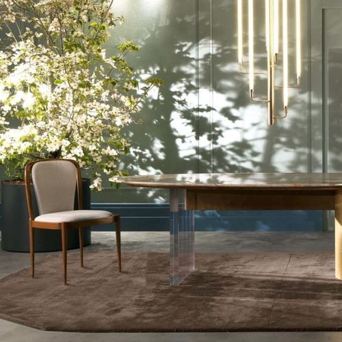Sedia contemporanea - LADY W - ZANABONI - da interno / in tessuto / con supporto in noce