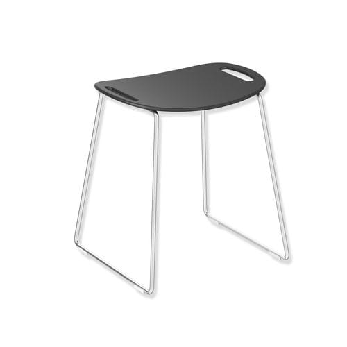 Sgabello da doccia classico - 950.51.30090 - HEWI Heinrich Wilke - in plastica / con supporto in acciaio inossidabile / nero