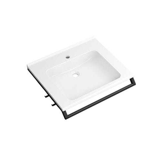 Lavabo integrato - 950.19.071 - HEWI Heinrich Wilke - in composito / con portasalviette integrato / rettangolare