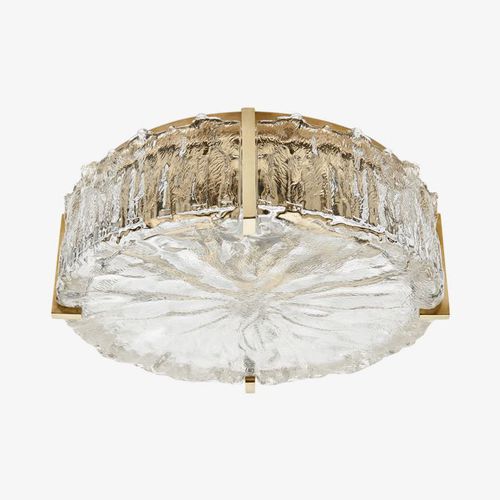 Plafoniera contemporanea - MNLT05 - Waterworks - rotonda / in vetro / in ottone