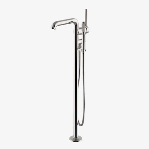 Miscelatore da vasca - PTXT90 - Waterworks - da pavimento / in metallo cromato / in ottone