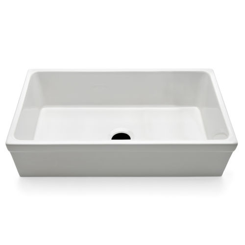 Lavello a 1 vasca - CASK54 - Waterworks - senza gocciolatoio / in ceramica / a semi incasso