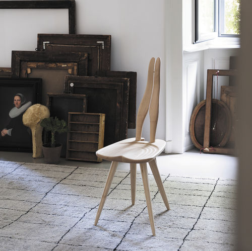 Sedia design originale - FENIS CM - Zanotta - da interno / in acero / con supporto in acero