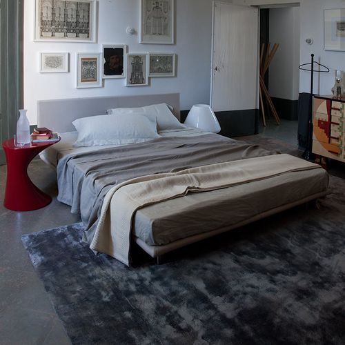 Letto matrimoniale - MILANO - Zanotta - contemporaneo / imbottito / con testiera