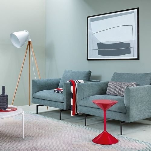Poltrona contemporanea - FLAMINGO - Zanotta - in tessuto / in pelle / in acciaio