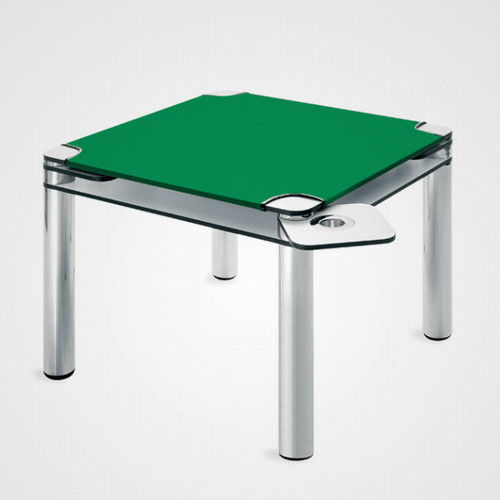 Tavolo da poker contemporaneo - POKER - Zanotta - per uso residenziale / in pelle / in plastica