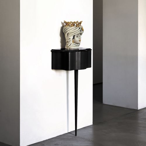 Consolle in stile - CARLINO CM - Zanotta - in legno dipinto / in vetro / con supporto in legno verniciato