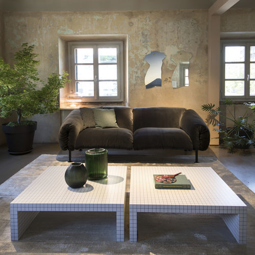 Tavolino basso contemporaneo - QUADERNA 656 - Zanotta - in laminato / con supporto in laminato / quadrato