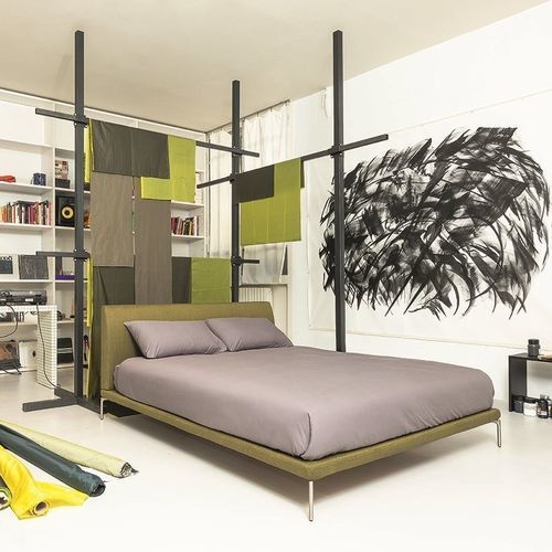 Letto matrimoniale - TALAMO - Zanotta - contemporaneo / imbottito / con testiera