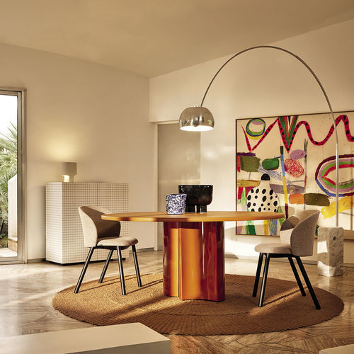 Tavolo contemporaneo - BOL - Zanotta - in MDF / in MDF laccato / con base in poliuretano