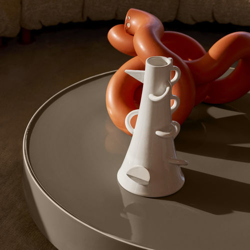 Vaso contemporaneo - DEALBATA 9552 - Zanotta - in laterizio / fatto a mano / di Alessandro Mendini
