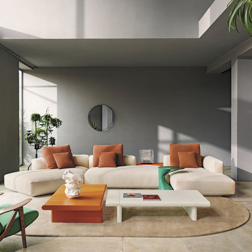 Tavolino basso contemporaneo - ZAVOLO 791 - Zanotta - in MDF laccato / con supporto in MDF laccato / rettangolare