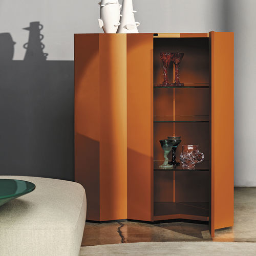 Credenza alta - Z24 : 726 - Zanotta - contemporanea / in MDF laccato / in vetro temprato