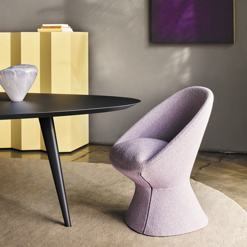 Poltrona contemporanea - GIUNO - Zanotta - in tessuto / in acciaio / con rivestimento rimovibile