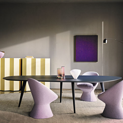 Tavolo contemporaneo - TWEED 2319 - Zanotta - in MDF / con supporto in alluminio / con supporto in MDF laccato