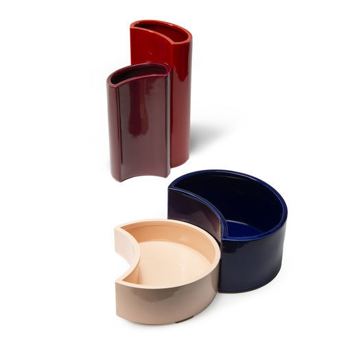 Vaso contemporaneo - V-BOL - Zanotta - in vetro / da tavolo / blu