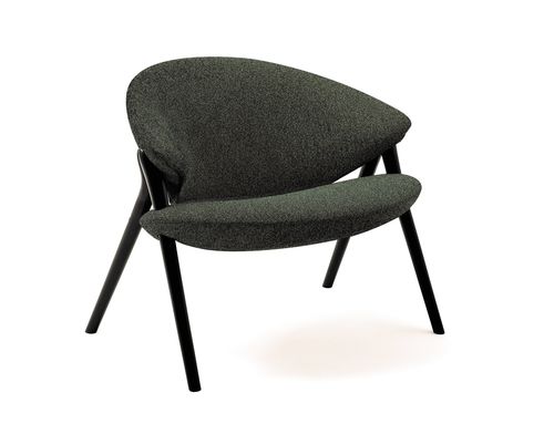 Poltrona contemporanea - OLIVA - Zanotta - in tessuto / in pelle / in acero