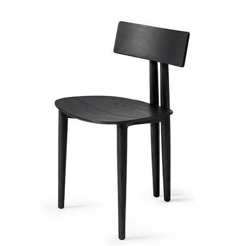 Sedia in poliuretano - BINATA - Zanotta - in pelle / in rovere / in tessuto