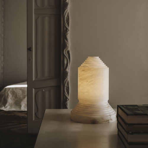 Lampada da tavolo - BABEL - Santa & Cole - in alabastro / contemporanea / con cavo