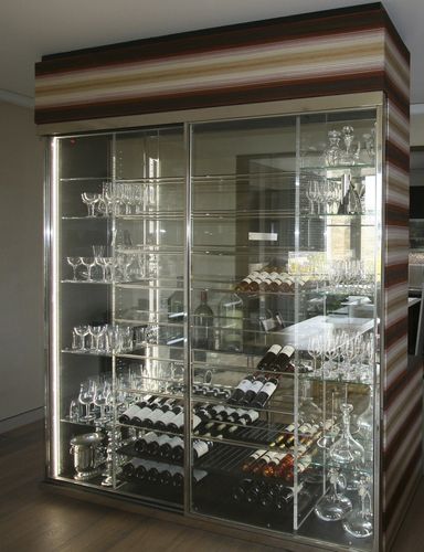 Cantinetta professionale - TRANSPARENCE - COFRAVIN - installazione libera / in acciaio inossidabile / vetrata