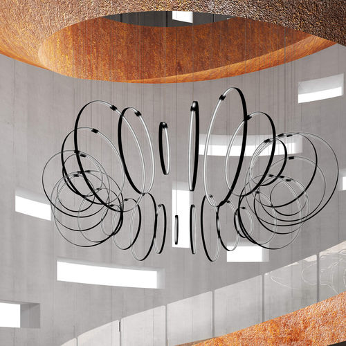 Lampada a sospensione - RINGS VERTICALE - ZAVA SRL - in alluminio / in ottone / design originale