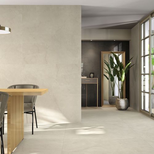 Piastrella in gres porcellanato - CREAM CHAMBER  - BALDOCER - levigata / opaca / da interno