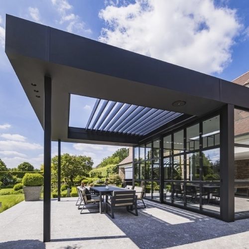 Copertura per pergola scorrevole - AERO® SKYE®  - RENSON - con protezione solare / in alluminio / per uso residenziale