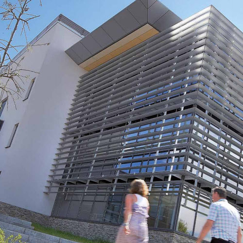 Persiana scorrevole - LOGGIALU® PARO PRIVACY - RENSON - a lamelle / in alluminio / per facciate