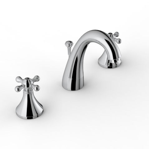 Miscelatore doppio comando per lavabo - 3002 BLX-010 - ZAZZERI - da appoggio / in metallo cromato / da bagno