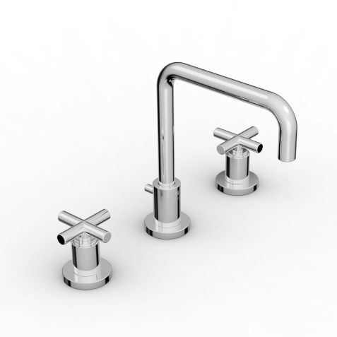 Miscelatore doppio comando per lavabo - 4701 BLX-010 - ZAZZERI - da appoggio / in metallo cromato / da bagno
