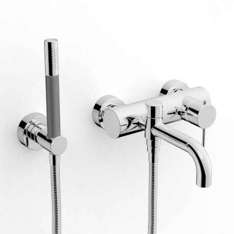Miscelatore da vasca - 6905 EVP-090 - ZAZZERI - da parete / in metallo cromato / da bagno