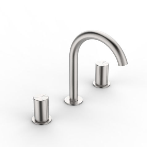 Miscelatore doppio comando per lavabo - 3301 BLX-010 - ZAZZERI - da appoggio / in acciaio inossidabile / da bagno