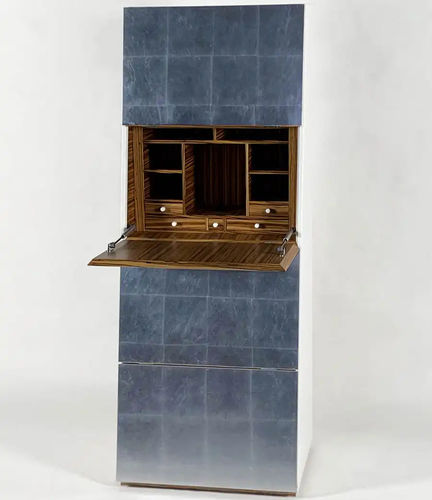 Mobile bar contemporaneo - SLAB - Bernini Gallery - in zebrano / in laminato / con sportello battente