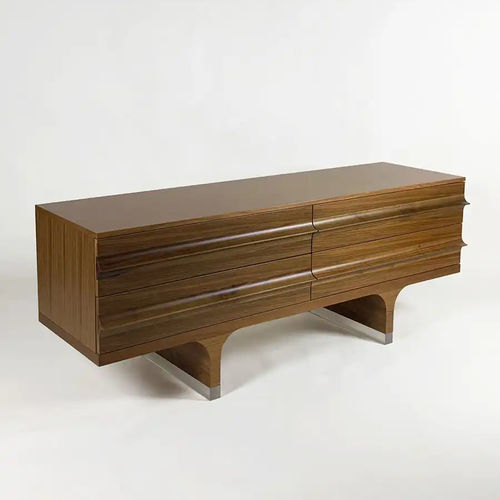 Credenza contemporanea - 0+1 C - Bernini Gallery - in noce americano / in Plexiglas® / con cassetti