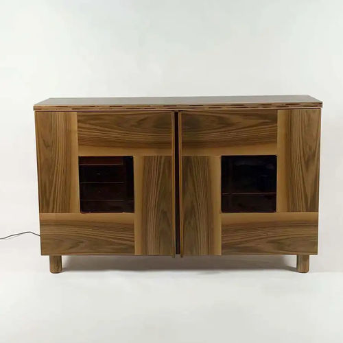 Credenza contemporanea - Serie 1934 - Bernini Gallery - in noce / con cassetti / a vetrina