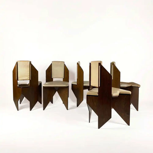 Sedia contemporanea - VERTICE  - Bernini Gallery - da interno / in pelle / con supporto in legno
