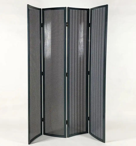 Paravento contemporaneo - FOLDING BLUE - Bernini Gallery - in metallo verniciato / pieghevole / 4 pannelli