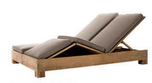 Lettino prendisole contemporaneo - REEDED - SUTHERLAND - in legno / da giardino / matrimoniale