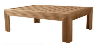 Tavolino basso contemporaneo - REEDED - SUTHERLAND - in teak / rettangolare / per uso residenziale