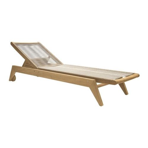 Chaise longue classica - CAT'S CRADLE - SUTHERLAND - in corda / in teak / da esterno