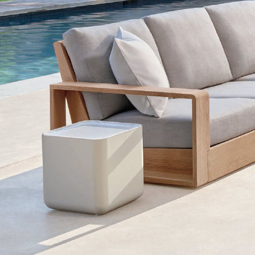 Tavolo d'appoggio contemporaneo - REEF - SUTHERLAND - in alluminio / in marmo / con supporto in alluminio