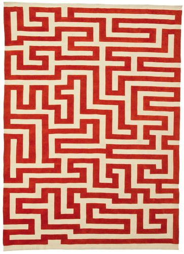 Tappeto contemporaneo - RED MEANDER - Christopher Farr - a motivi / in lana / rettangolare