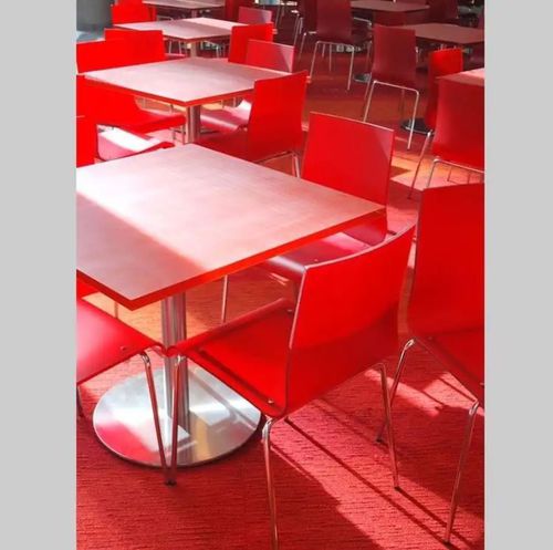 Tavolo contemporaneo - Polimer Tecnic - in plastica / in acrilico / con supporto in metallo