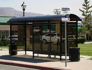 Pensilina per fermata d'autobus in policarbonato - Polimer Tecnic - in PMMA / LED