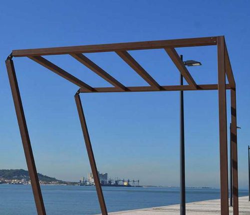 Pergola autoportante - Polimer Tecnic - addossata / in alluminio / in WPC