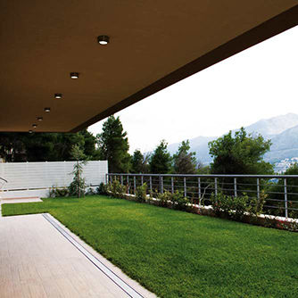 Applique contemporanea - AMPAS - BEL-LIGHTING / TERZO-LIGHT - da esterno / in acciaio inossidabile / in vetro