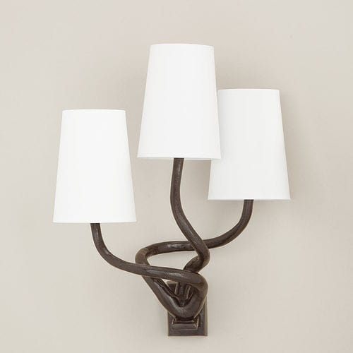 Applique classica - TRIPLE - Objet Insolite - da interno / in bronzo / conica