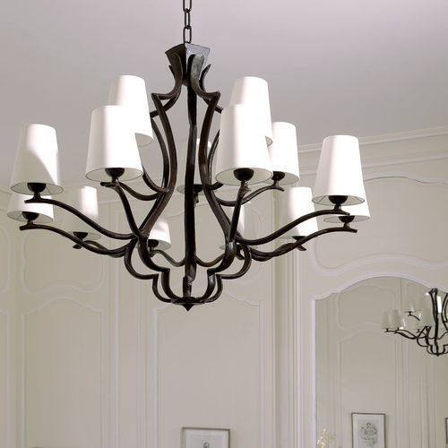 Lampadario classico - QUINZE - Objet Insolite - in bronzo / da 15 lampadine / contract